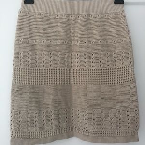 Loft Crochet Detail Pencil Skirt